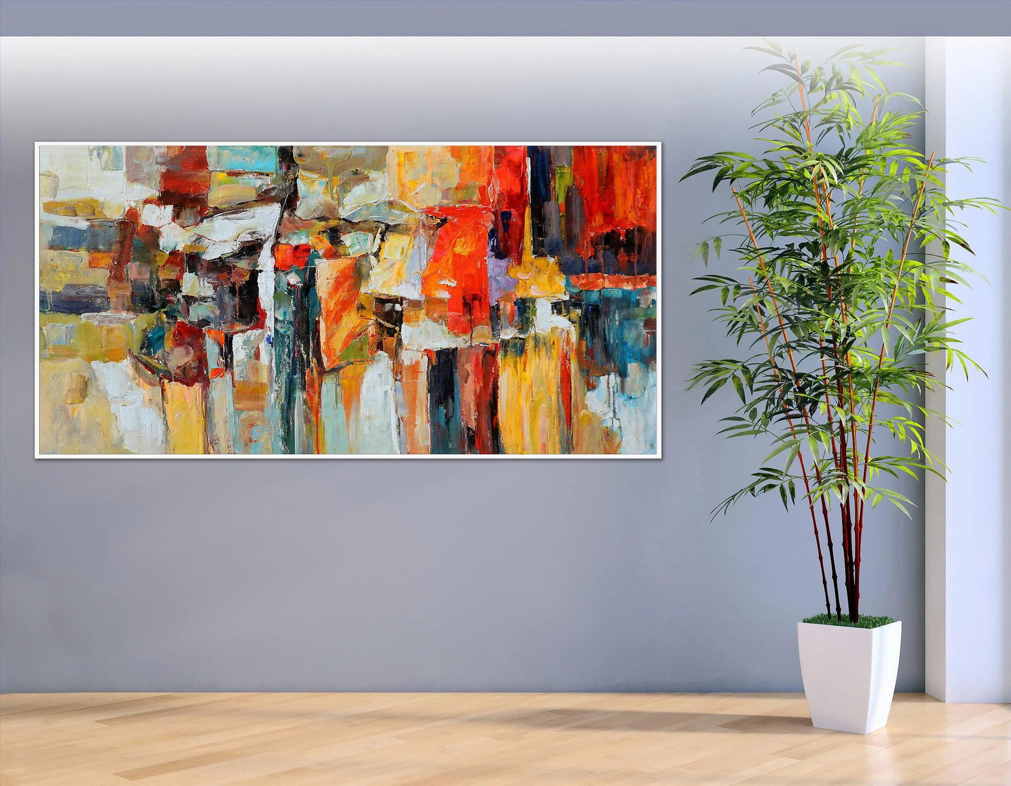 colors abstract by Palette Knife wall art minimalism Oil Paintings